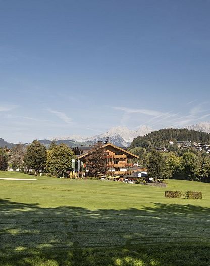 Nestled in the hotel's own golf course, right at the foot of the Streif.